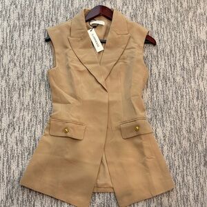 Commense Beige Sleeveless Blazer Vest- SOLD OUT ONLINE